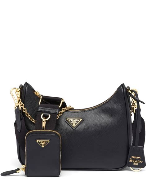 prada 2005 leather|Prada leather tote handbag black.